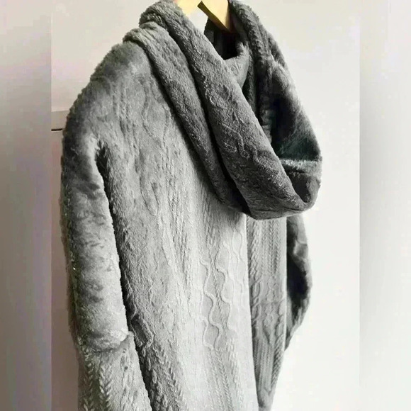 Denver Hayes Sleepwear Womens Grey  Pullover Hoodie Blanket Loungewear Small - Picture 5 of 5